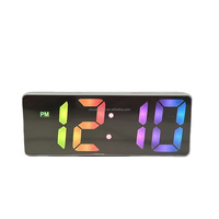 Réveil numérique multifonctionnel électronique avec calendrier, grand écran, design minimaliste, affichage de la température, Ramadan