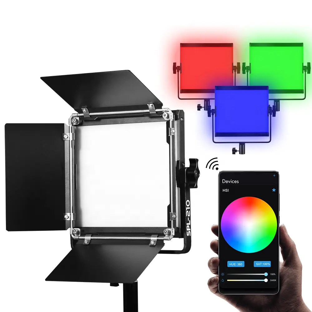 Kamera fotografi bi warna 3200 k-5600 K led panel video studio pencahayaan