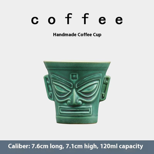 Taza de café Espresso de Cultura de tres estrellas, Taza de cerámica con diseño de cara única, taza de degustación de té Kung Fu chino tradicional de 120ml - Product Image 4