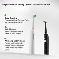 Cepillo de Dientes Eléctrico Recargable a Prueba de Agua IPX7 para Adultos, Rotación Oscilante, Carga Inductiva LED, Suave, para Uso Doméstico