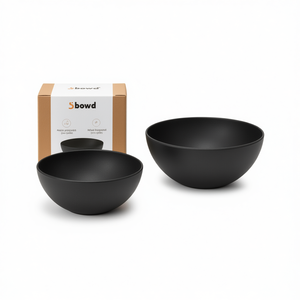 ชุดชามเสิร์ฟ MAGU Bowl ดีไซน์ธรรมชาติ สีดำด้าน จำนวน 2 ใบ - Product Image 2