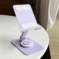 Nouveau support de téléphone de bureau en alliage pliable, flexible, avec triple renforcement antidérapant, rotation à 360 degrés et hauteur réglable, pour vente en gros