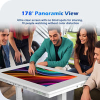 Table tactile interactive à levage automatique de 43 pouces avec 20 points de contact et Android 14 multilingue pour l'éducation des enfants et le travail en groupe