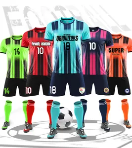 Kit Sepak Bola Kosong Terlaris Kostum Nama Anda Breathable Football Jersey 2022 Kit Sepak Bola