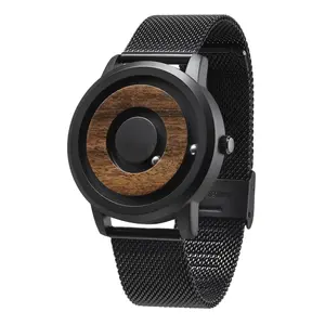 EUTOUR 019流行男士磁性手表新款简约实木表盘设计男士运动石英表2023热卖手表