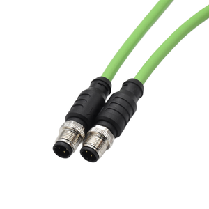 M12 D mã để RJ45 4 Pin cảm biến công nghiệp Hàn Cáp nối đúc Cáp nam không thấm nước cắm M12 kết nối - Product Image 2