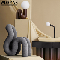 WISEMAX FURNITURE Tabouret à chaussures de style nordique moderne pour salon, Chaise de décoration intérieure en laine d'agneau, Chaise de café, Petit pouf, Chaise audacieuse