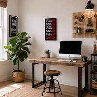 Impression sur toile sur fond noir, art mural inspirant avec citation 'Regardez vos pensées', thème destin et motivation, encadrée pour bureau