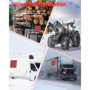 Truck Towing Equipment PVC 18*18 Inches Safety Warning <strong>Flag</strong> Mesh Magnetic <strong>Red</strong> <strong>Flags</strong> Oversize Load <strong>Flag</strong> - Product Image 3