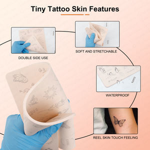 3mm Silicone Pré-imprimé Fine Line Tattoo Skin Practice Double Side Use Tiny Tattoo Practice Synthetic Latex Skin for Tattooing - Product Image 3