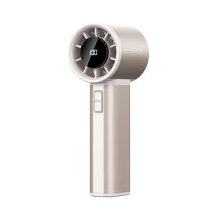 Ventilador de Mano Portátil Recargable por USB con Pantalla LED Digital Personalizada, 2000mAh, Mini Ventilador de Escritorio con Base para Mesa - Product Image 1