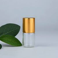 Flacon à bille en verre de 2 ml, flacon portable pour huiles essentielles, conteneur anti-fuite pour échantillons de parfum, distributeur de cosmétiques de voyage