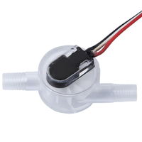 Sensor de Flujo de Líquido de Efecto Hall Resistente a Presiones de <0.45MPa, 5-24V, 650-2000mL/min, Salida de Pulso, para Purificador de Agua Comercial