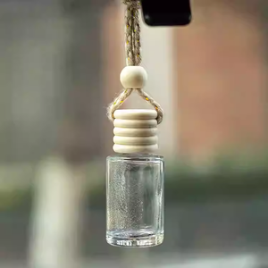 Direct Sales Compact 10ML Cylinder <strong>Car</strong> <strong>Diffuser</strong> Glass Bottle with Screw Cap and Lanyard Minimalist Style - Product Image 3