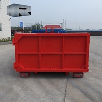 Conteneur de recyclage des déchets solides pour camion à benne basculante, 12 yards, en acier, personnalisé, avec système de levage par crochet, de fabrication OEM