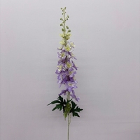Fleurs artificielles en delphinium floqué, tiges florales en soie pour la décoration de mariage, la décoration de la maison, l'affichage d'événements