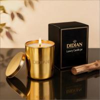 Bocaux à bougies ronds holographiques de luxe personnalisés, brillants et colorés, en verre épais de qualité supérieure, 8oz, 10oz, 12oz, avec boîte