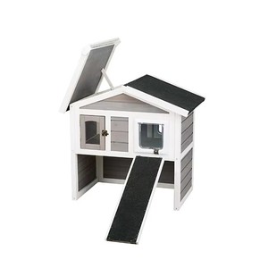 <strong>Garden</strong> <strong>Cat</strong> Shelter Outdoor with <strong>Run</strong>, Large Solid Wood <strong>Cat</strong> House with Escape Door, Waterproof Heavy Duty Feral <strong>Cat</strong> Kennel - Product Image 4