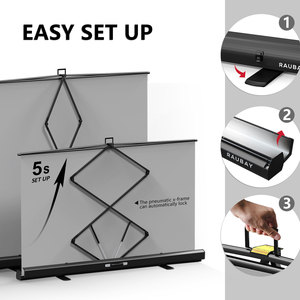 RAUBAY - Fondo de Fotografía Plegable Grande de 78.7 x 82.7 Pulgadas, Color Gris, Panel Retráctil Portátil con Soporte - Product Image 4