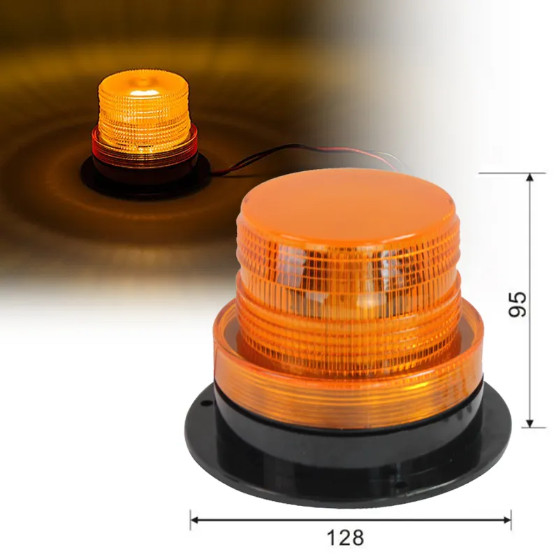 XRLL IP65 Waterproof Amber Plastic Cover Shell Flashing Warning Rotating LED Strobe Beacon Lights for vehicles