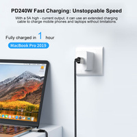 Câble USB4 PD 240W EPR 40 Gbps compatible Thunderbolt 4, charge rapide 8K/60Hz, Type-C vers Type-C pour EGPU, MacBook Pro, ordinateur portable
