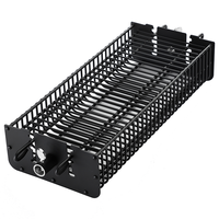Panier de rôtissoire robuste en acier inoxydable grande capacité, cage de grillade roulante pour légumes, poisson, ailes et viande
