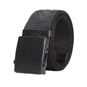 Ceinture en toile de coton tissé pour hommes, vente en gros