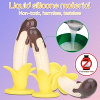 Bananen Dildo met Zuignap 195mm tot 245mm Vloeibare Siliconen Realistische Fruitvorm G-spot Massager voor Vrouwen en Koppels