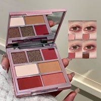 Palette de fards à paupières Eom Soft Texture 7 teintes, facile à estomper, scintillante, longue tenue, maquillage naturel pour les yeux, 5g, teint moyen