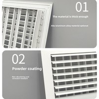 Nouvelle grille de ventilation murale double couche réglable pour climatisation centrale avec interrupteur manuel