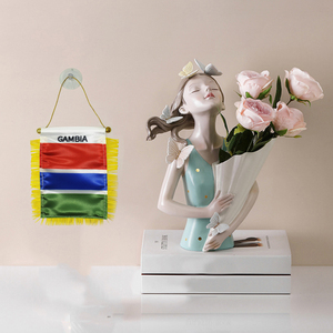 Banderín colgante para espejo retrovisor de coche y decoración del hogar, impresión Digital de logotipo personalizado, Material satinado - Product Image 3