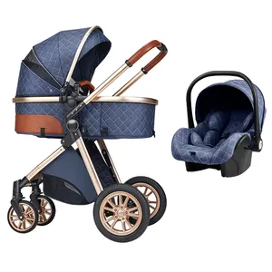 2024 Bluechildhood Luxury 3 In 1 Baby Stroller High Landscape 3 In 1 Baby Pushchair Buy Portable