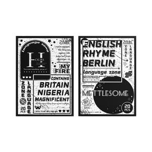 Paquete de 20 Hojas de Pegatinas Autoadhesivas para Cuaderno Speech Zone, Pegatinas de Película Cortada en Inglés - Product Image 5