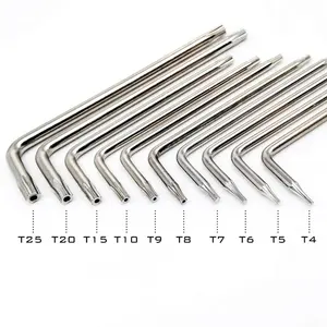 Thép T4 T5 T6 T7 T8 T9 T10 T15 T20 T25 Cho Sáu Thùy Đầu Giả Mạo Bằng Chứng An Ninh Vít Bolt Torx Tuốc Nơ Vít Chìa Khóa Điều Khiển Vít