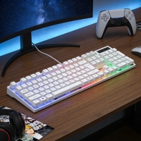 Factory Wholesale Price New K310 LED Backlit USB Wired Gaming Keyboard 104 Keys Floating Keycaps