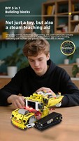 Juguete de Bloques de Construcción de Robots, Programable, Eléctrico, STEM, Modelo Educativo de Ciencia, Ladrillos de Plástico para Ensamblar, Unisex para Niños