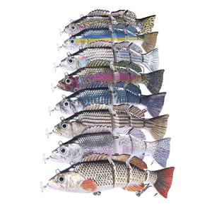 Auto Electric Lure Bait 15cm 54g Robotic Swimming Wobbler USB Rechargeable Flashing LED Multi Jointed Fishing Lures