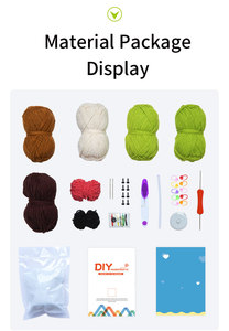 2023ニードルクリエーションズ花と鉢植えフクロウDIY初心者初心者のためのフルニードルワークかぎ針編みスターターキット - Product Image 4