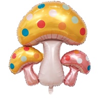 Nouveau style de ballon en aluminium connecté en forme de trois champignons pour la décoration de camping en extérieur, accessoire photo et arrangement de fête d'anniversaire
