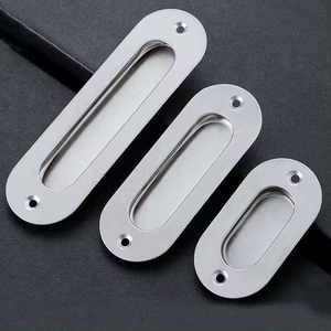 Poignée dissimulée avec loquet intégré en fer/aluminium, tirette allongée de 10 mm, moderne et durable, pour armoires, portes coulissantes, penderies et commodes - Product Image 1