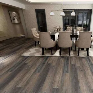 เคลือบ UV Light Oak สีธรรมดา Marble LVT SPC พลาสติกกระเบื้อง