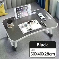 Bureau d'ordinateur portable pliable en MDF, couleur et logo personnalisés, design compact pour ordinateurs portables de taille standard, super pratique pour la maison