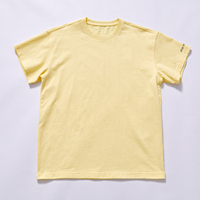 T-shirt Basique en Coton Peigné Lourd avec Logo Personnalisé, Coupe Droite Décontractée, Vente en Gros Usine, Vêtements Personnalisés Vierges