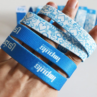 Bracelets élastiques en polyester écologiques personnalisés de luxe Kofei, étiquettes tissées NFC RFID, transfert thermique sur tissu