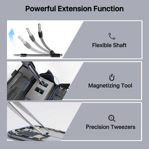 Kit de Herramientas de Reparación Profesional AXTH <span class=keywords><strong>128</strong></span> en 1, Juego de Destornilladores de Precisión con Puntas Magnéticas para Electrónica y Mantenimiento de Laptops - Product Image 5