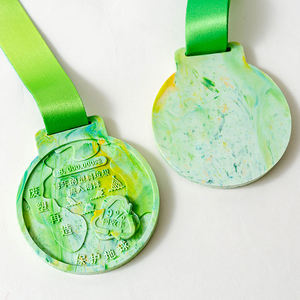 <span class=keywords><strong>JZ</strong></span> 2025, recién llegado, medallas de plástico reciclado respetuosas con el medio ambiente, maratones, ciclismo, senderismo, baloncesto, deportes, medallas de plástico recicladas marinas - Product Image 5