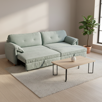 Canapé-lit futon en gros, convertible, confortable, pour chambre à coucher, salon, lit de jour, fauteuil en velours, canapé-lit pliable, deux places
