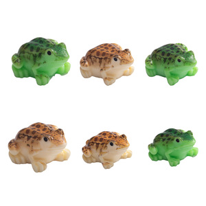 Figurines de grenouilles en résine, décorations d'animaux miniatures, ornements de jardin intérieur/extérieur, autoportants, peints D2012 - Product Image 1