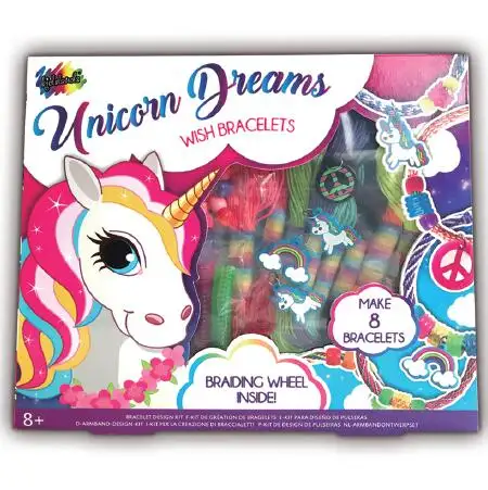 hot selling educational DIY toys Unicorn Dreams wish bracelets gifts set for kids