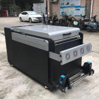 Agitateur de bande transporteuse d'imprimante Dtf automatique à quatre têtes de 60cm avec machine à secouer les poudres à écran tactile